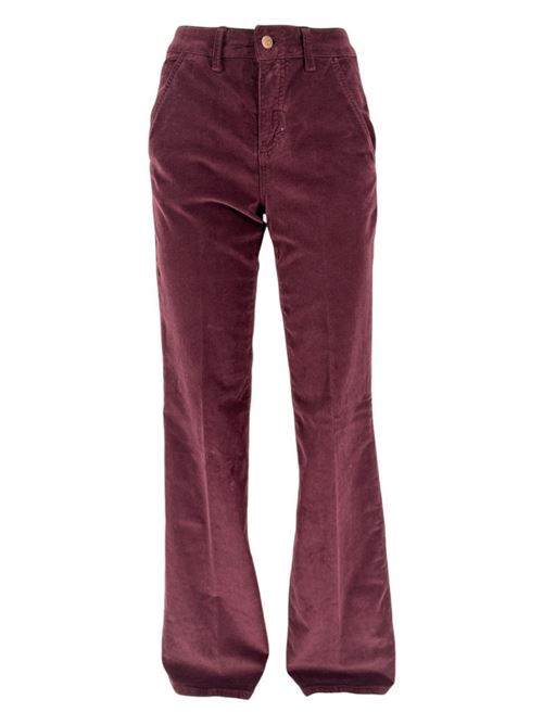 women's trousers in burgundy velvet Atelier Cigala's | 26-230-TVS23141